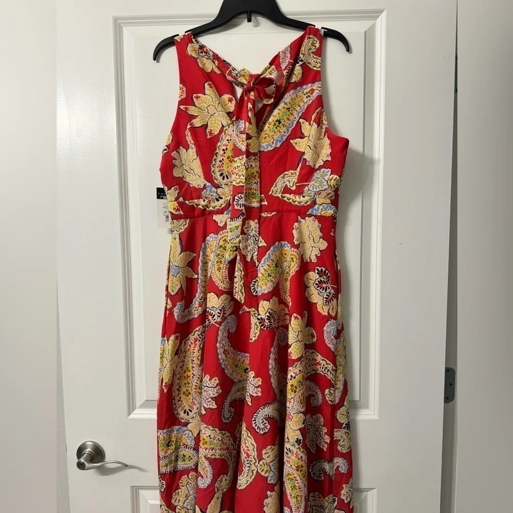 Tahari midi tie back grenadine 10 NWT - Picture 3 of 10